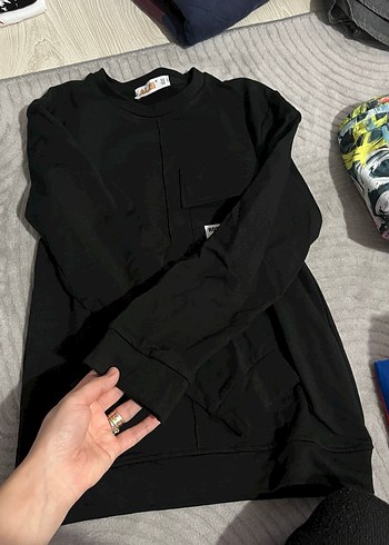 Siyah Erkek çocuk Uzun Kollu Sweatshirt - Görsel 4