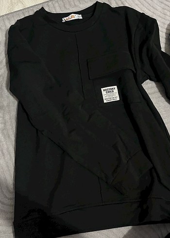 Siyah Erkek çocuk Uzun Kollu Sweatshirt - Görsel 2