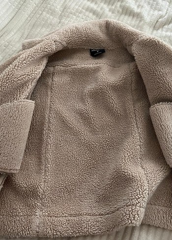 Gri Kürklü Siyah Kadın Biker Ceket - Görsel 11