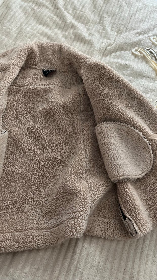 Gri Kürklü Siyah Kadın Biker Ceket - Görsel 3