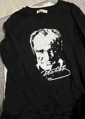 Siyah Baskılı Uzun Kollu Erkek çocuk Tişört ve sweat - Görsel 5