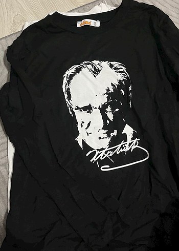 Siyah Baskılı Uzun Kollu Erkek çocuk Tişört ve sweat - Görsel 4