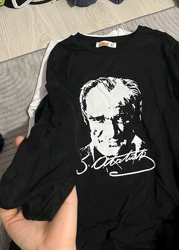 Siyah Baskılı Uzun Kollu Erkek çocuk Tişört ve sweat - Görsel 7