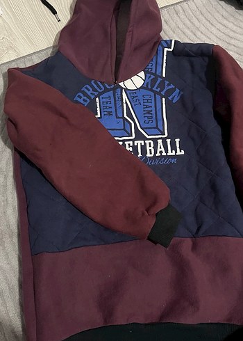 Bordo Kapüşonlu Erkek çocuk Polar 8 yaş - Görsel 3