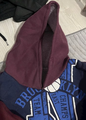 Bordo Kapüşonlu Erkek çocuk Polar 8 yaş - Görsel 4