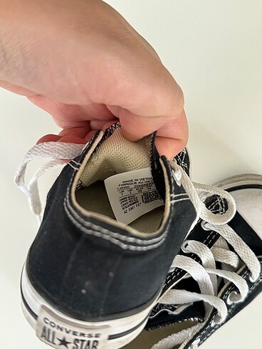 23 Beden siyah Renk Bebek converse ayakkabı
