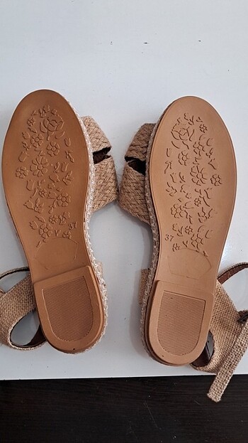 37 Beden camel Renk Hasır sandalet
