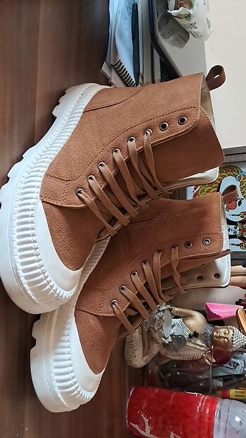 39 Beden kahverengi Renk Kahverengi Sneaker Bot OXXO