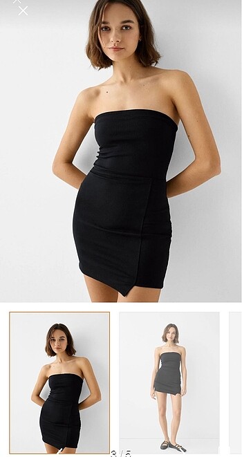 s Beden bershka straplez elbise