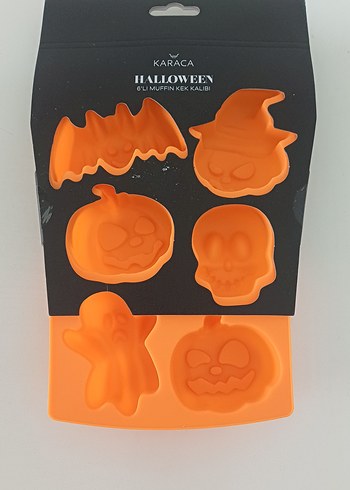 Turuncu Halloween Temalı Silikon Kek Kalıbı - Görsel 2