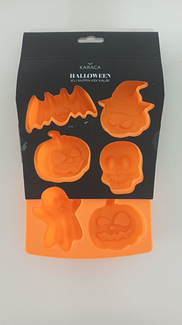 Turuncu Halloween Temalı Silikon Kek Kalıbı - Görsel 2