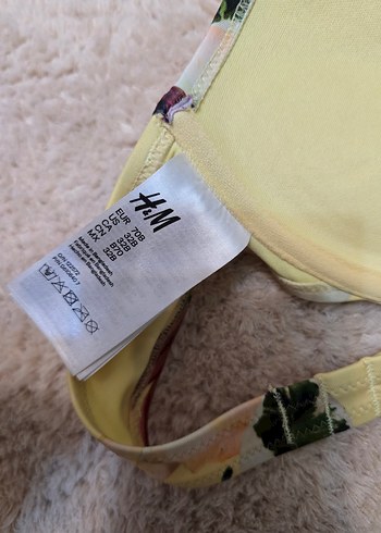 Sarı Çiçekli Fırfırlı Bohem Bikini Üstü - Görsel 3