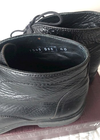Hotiç Klasik Siyah Deri Erkek Botu 40 numara - Görsel 5