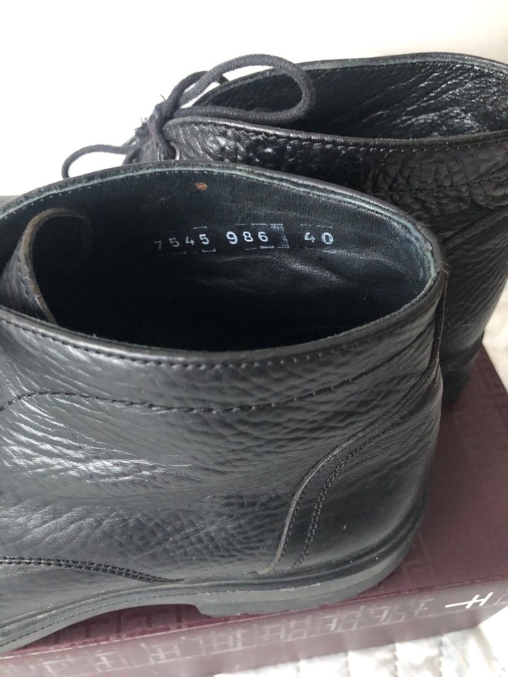 Hotiç Klasik Siyah Deri Erkek Botu 40 numara - Görsel 5