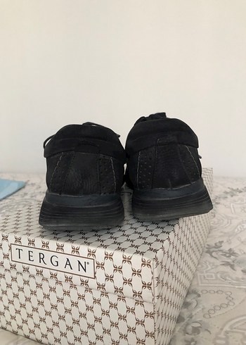 Tergan Tergan Siyah Erkek Bağcıklı Günlük Sneaker