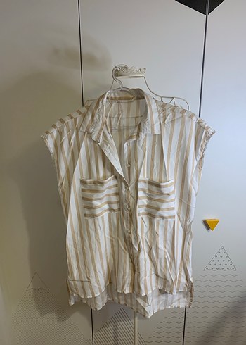 Bej Keten Kısa Kadın Şort - Görsel 2