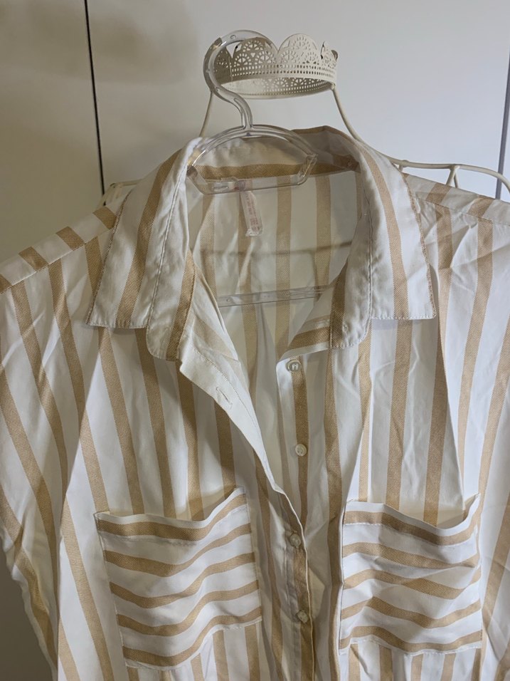 Bej Keten Kısa Kadın Şort - Görsel 3