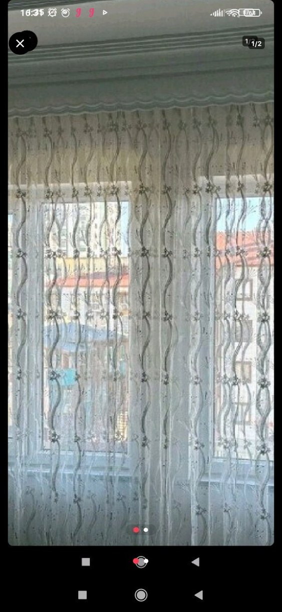 İşlemeli Beyaz Perde - Görsel 2