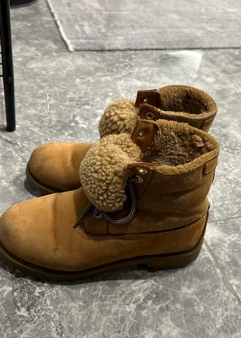 37 Beden camel Renk Bej Kürklü Kadın Botu