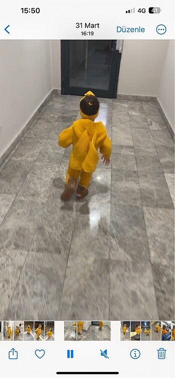 18-24 Ay Beden altın Renk Bebek tulum