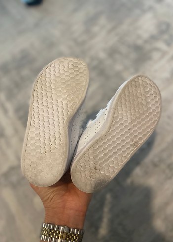 Unisex Çocuk Beyaz Cırtcırtlı Spor Ayakkabı - Görsel 3