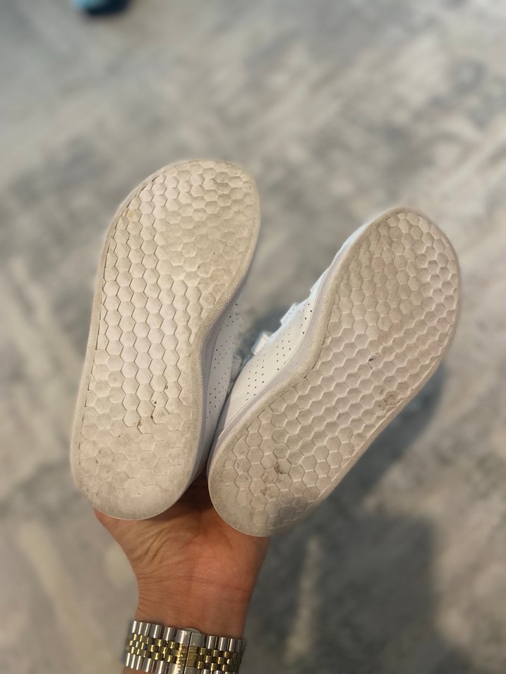 Unisex Çocuk Beyaz Cırtcırtlı Spor Ayakkabı - Görsel 3