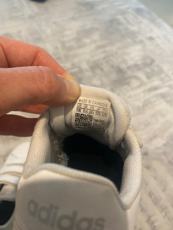 Unisex Çocuk Beyaz Cırtcırtlı Spor Ayakkabı - Görsel 4