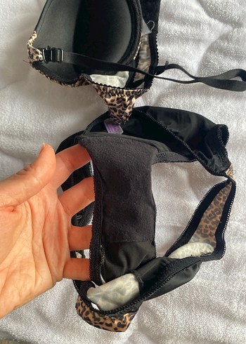 Kahverengi Leopar Desenli Sütyen ve Külot Takımı - Görsel 3