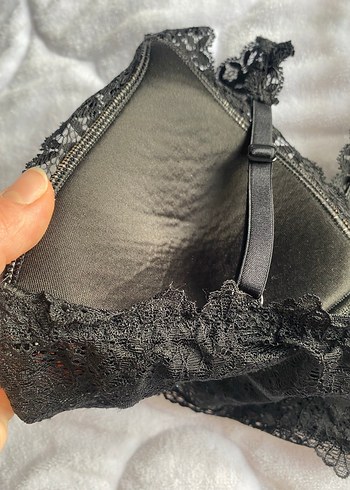 Siyah Dantelli Mini Goth Sütyen Takımı - Görsel 3