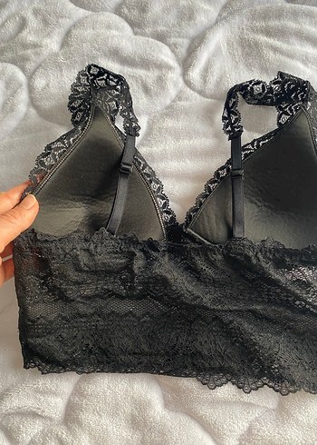 Siyah Dantelli Mini Goth Sütyen Takımı - Görsel 2