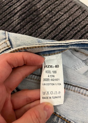 Gri Midi Denim Kadın Jean - Görsel 3