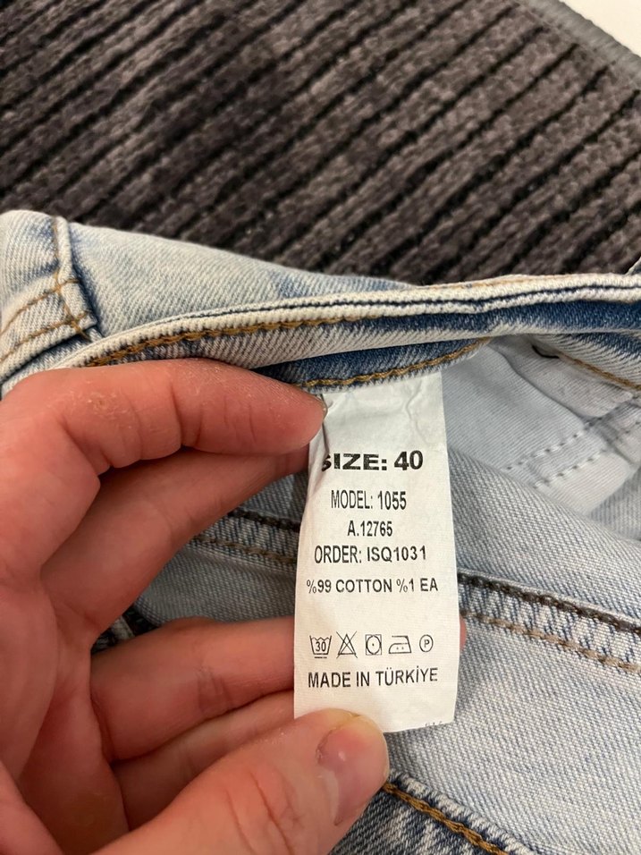 Gri Midi Denim Kadın Jean - Görsel 3