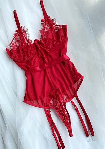 universal Beden Kırmızı Bodysuit