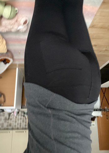 Parlak Pul Detaylı Siyah Yılan Desenli Tayt - Görsel 9