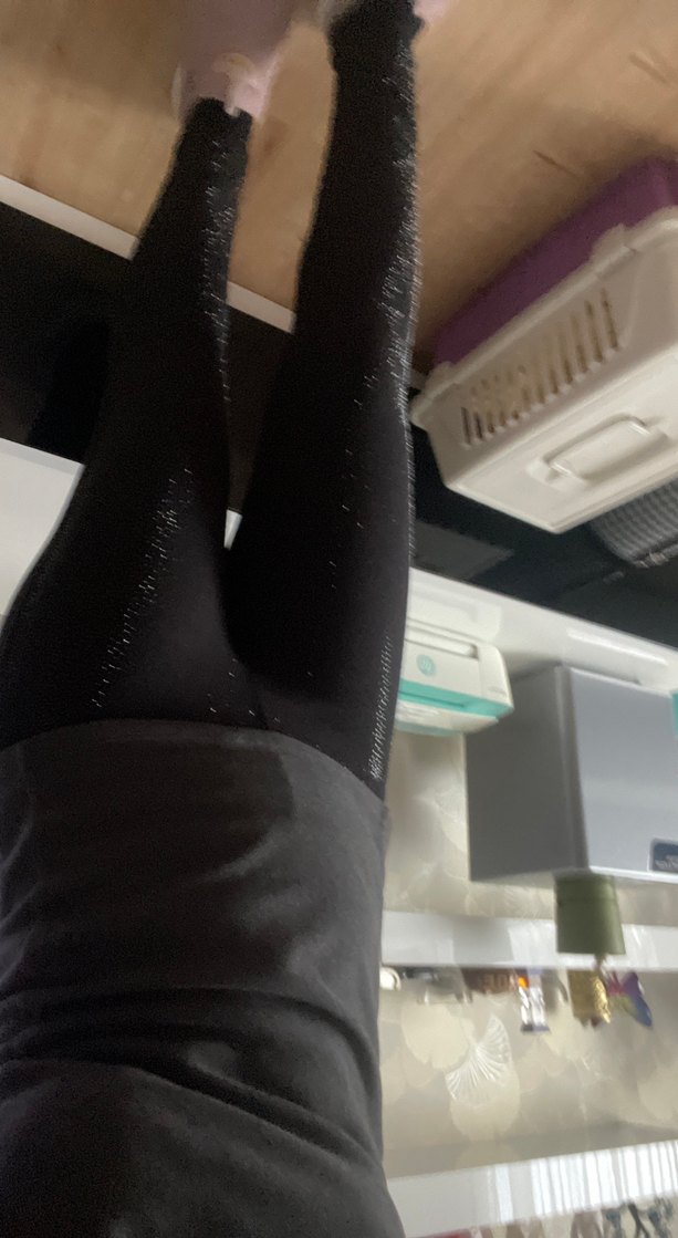 Parlak Pul Detaylı Siyah Yılan Desenli Tayt - Görsel 3