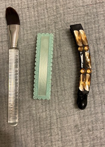 Vintage Boncuklu Bej Saç Tokası - Görsel 3