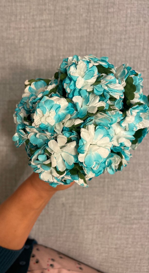 Mavi Renkli Bohem Kadın Saç Aksesuarı - Görsel 2