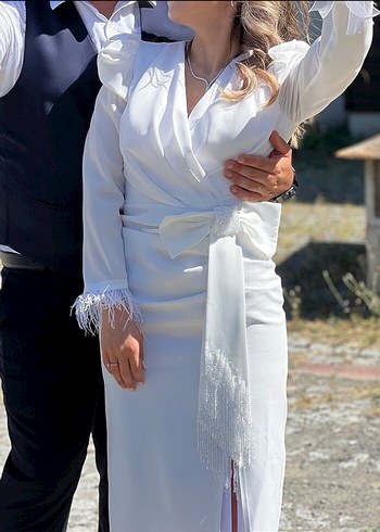 s Beden Beyaz nikah elbisesi