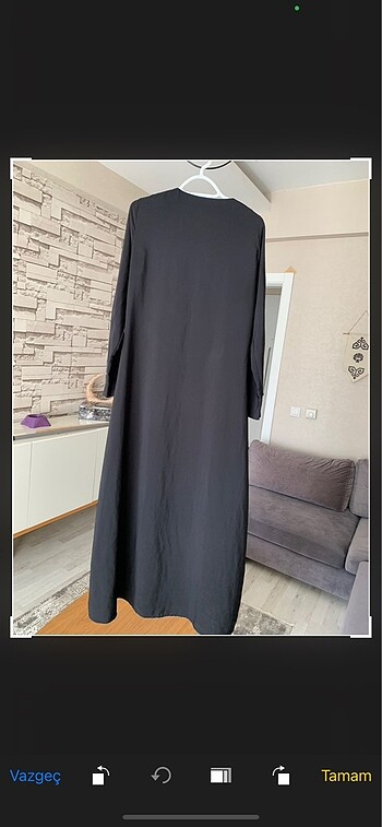 Armine Siyah fermuarlı ferace abaya