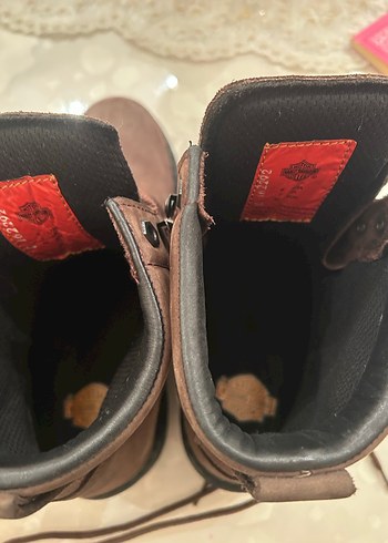 Harley-Davidson Kahverengi Deri Biker Bot - Görsel 4