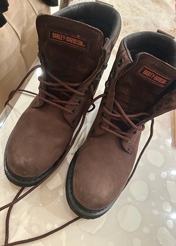 Harley-Davidson Kahverengi Deri Biker Bot - Görsel 2