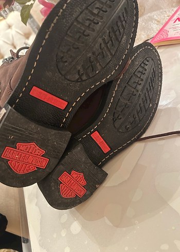 Harley-Davidson Kahverengi Deri Biker Bot - Görsel 6