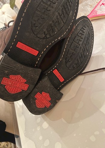 Harley-Davidson Kahverengi Deri Biker Bot - Görsel 5