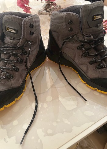 natıonal geographıc bot erkek Gri Bağcıklı Outdoor Erkek Botu - Görsel 3