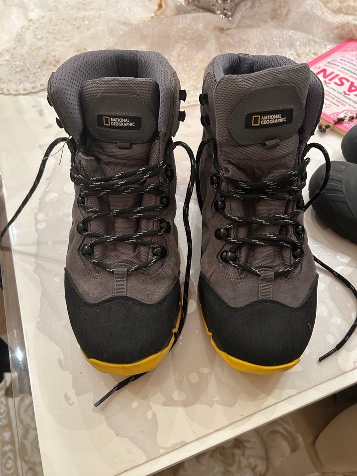 natıonal geographıc bot erkek Gri Bağcıklı Outdoor Erkek Botu - Görsel 2