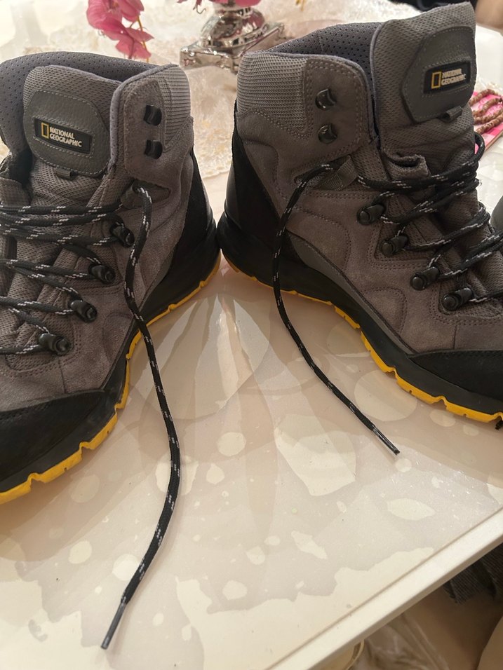 natıonal geographıc bot erkek Gri Bağcıklı Outdoor Erkek Botu - Görsel 3