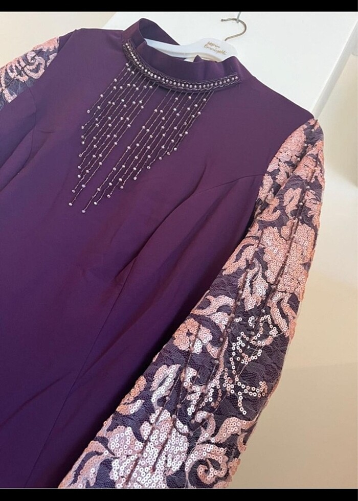 Büyük beden   Tesettür abiye elbise - Görsel 4