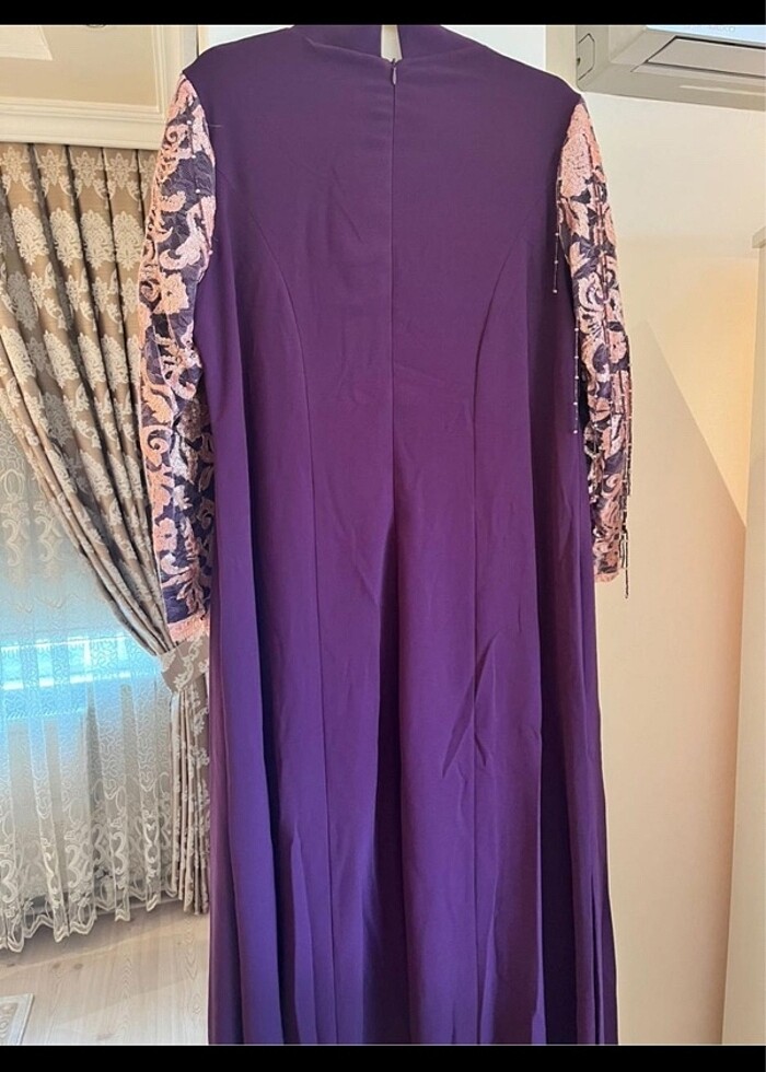 Büyük beden   Tesettür abiye elbise - Görsel 5