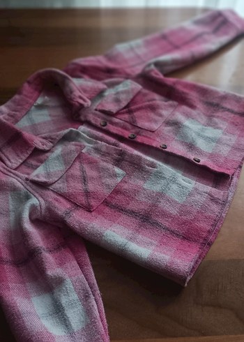 Defacto Düğmeli Pembe Batik Desenli kız çocuk Gömlek 5-6 yaş