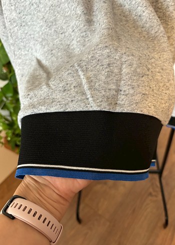 s Beden gri Renk Gri Örgü Kadın Sweatshirt, Bisiklet Yaka, Rahat Kesim